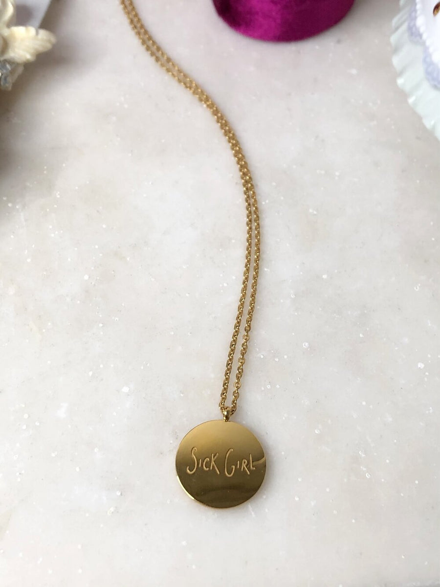 Sad deals girl necklace